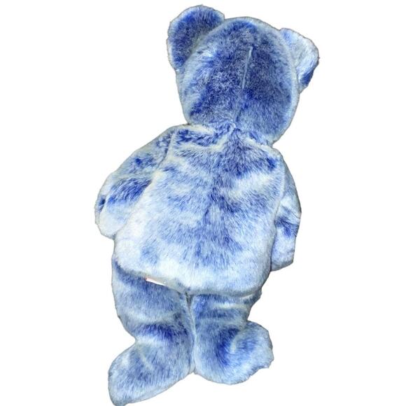 Vintage Ty Beanie Buddies Teddy Bear Plush Periwinkle Stuffed 2001 Nursery Blue - Picture 6 of 13